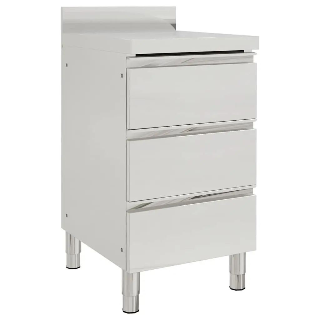 Commercial Kitchen Cabinet Stainless Steel 3 Drawers Storage Unit