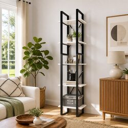 5-Tier Book Cabinet with Ample Storage