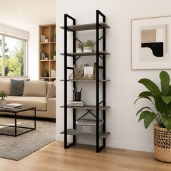 Compact 5-Tier Book Cabinet with Modern Style