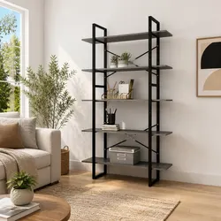 5-Tier Book Cabinet for Efficient Storage