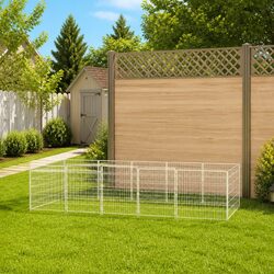 Compact 7 m² Dog Kennel with Steel Frame and Mesh
