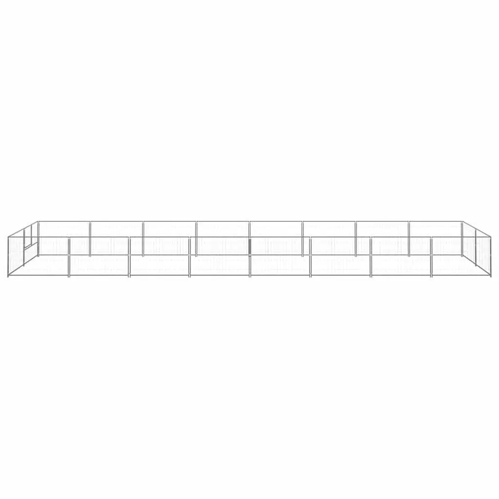 Dog Kennel Silver Large Steel Wire Mesh Outdoor Play Pen