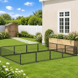 Compact 18 m² Steel Wire Mesh Dog Kennel for Pets