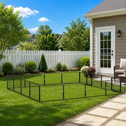 Dog Kennel 16 m² Outdoor Pet Enclosure Steel Wire Mesh Run Exercise Space