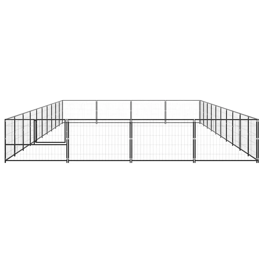 Dog Kennel Black Large Steel Wire Mesh Outdoor Exercise Run Cage