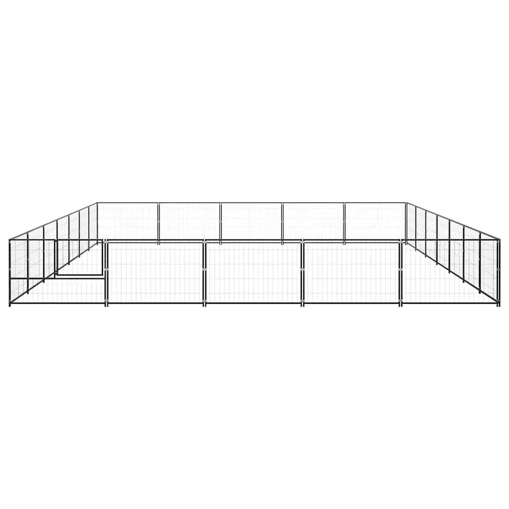 Dog Kennel Black Large Steel Mesh Wire Outdoor Exercise Play Run Pen