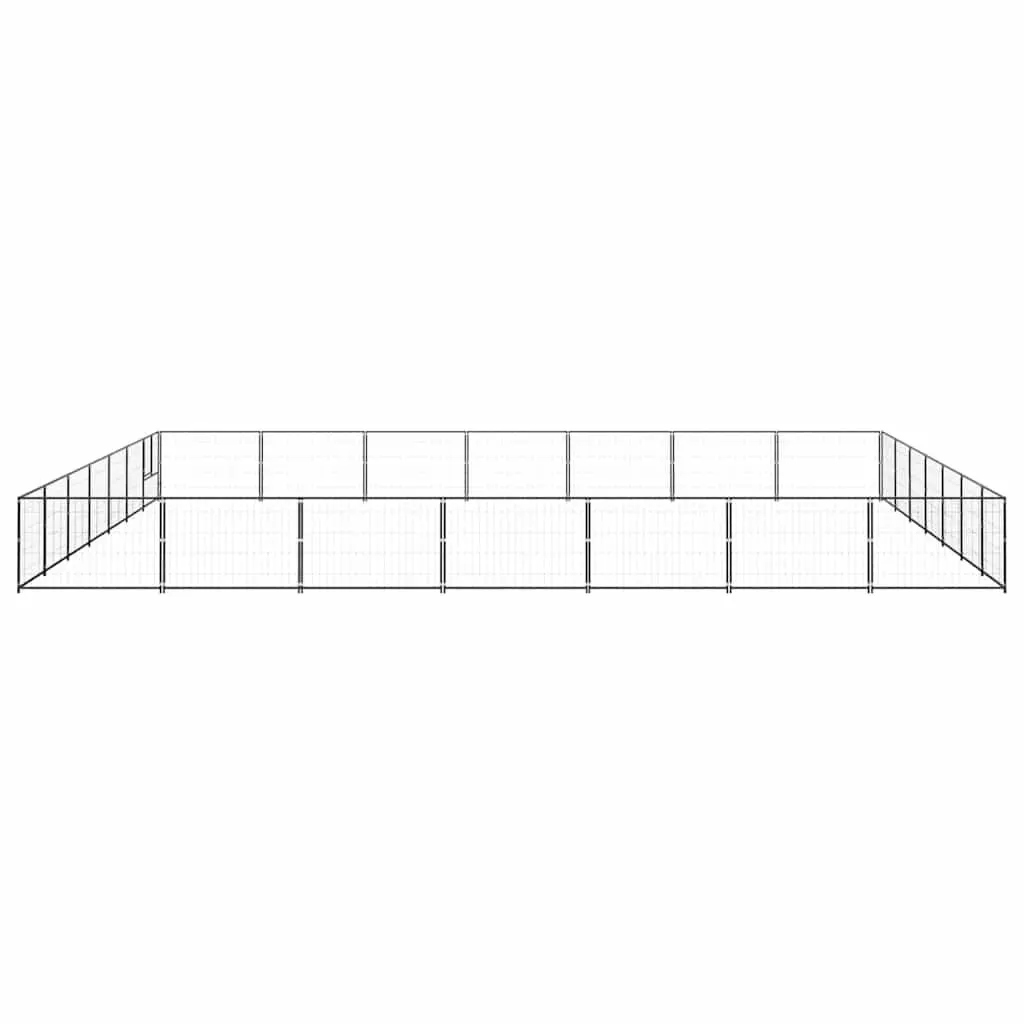 Dog Kennel Black Large Outdoor Steel Wire Mesh Exercise Run Playpen