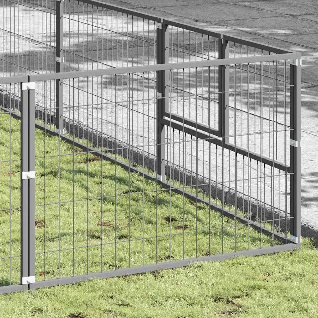 Dog Kennel Silver Large Steel Wire Mesh Outdoor Exercise Run Pen