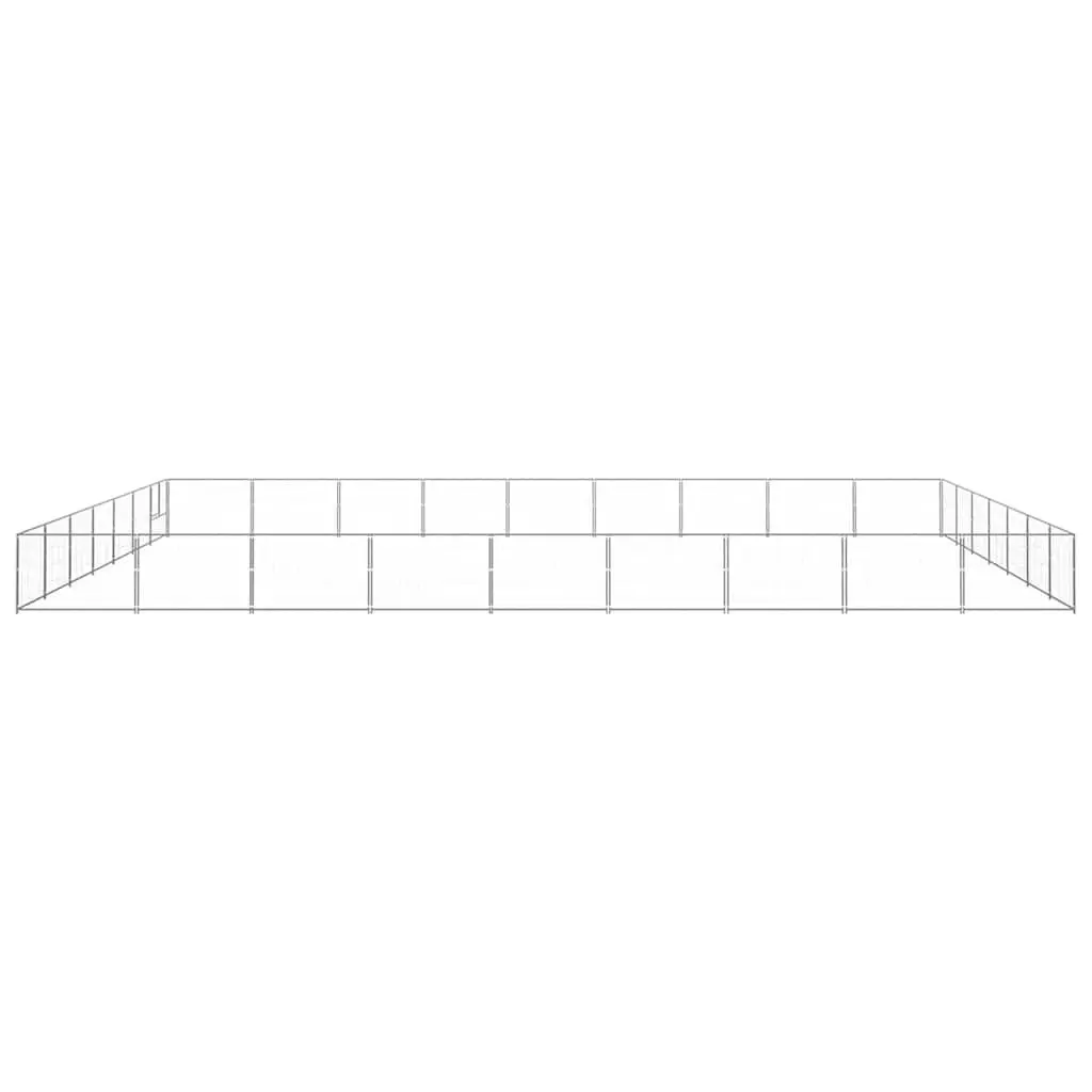Dog Kennel Silver Large Steel Wire Mesh Outdoor Exercise Run Pen