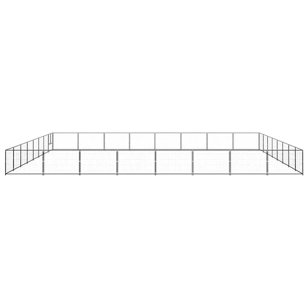 Dog Kennel Black Steel Mesh Wire Cage Outdoor Enclosure Large Exercise Play Area