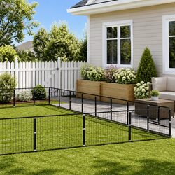 Compact and Sturdy Black Steel Dog Kennel