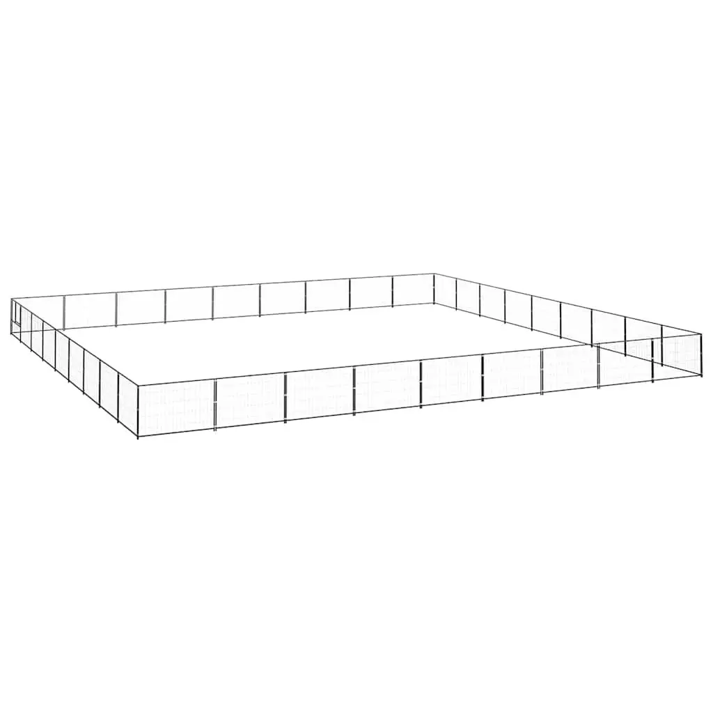 Dog Kennel Black Steel Wire Mesh Outdoor Exercise Area