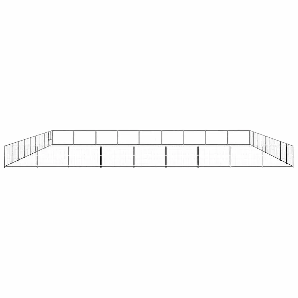 Dog Kennel Black Steel Wire Mesh Outdoor Exercise Area