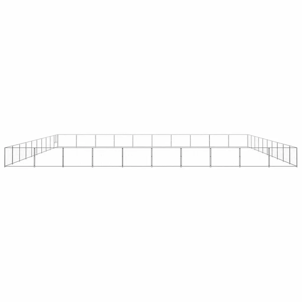 Dog Kennel Silver Large Outdoor Pet Enclosure Steel Wire Mesh Exercise Run