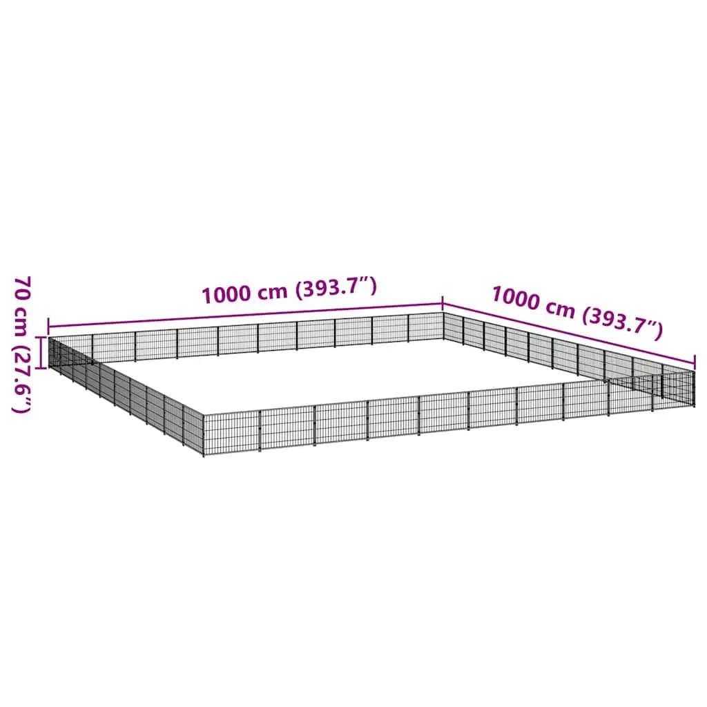 Dog Kennel Silver Large Outdoor Pet Enclosure Steel Wire Mesh Exercise Run