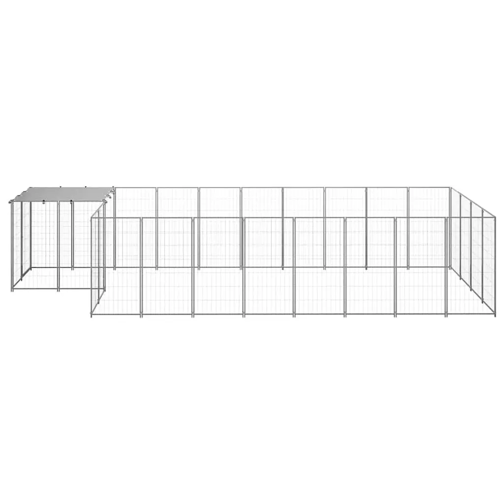 Dog Kennel Silver Outdoor Steel Wire Mesh Cage Exercise Pen Playpen