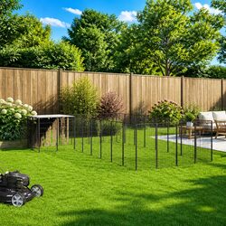 Concise Outdoor Dog Kennel with Steel Frame
