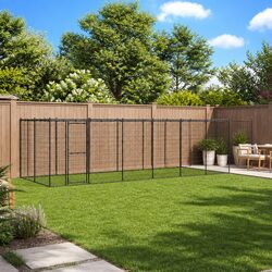 Compact and Confident Dog Kennel for Outdoor Use