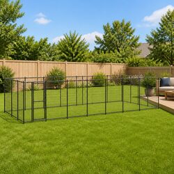 Concise Outdoor Dog Kennel - Large Exercise Space