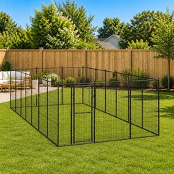 Compact Outdoor Dog Kennel 21.78 m² for Training