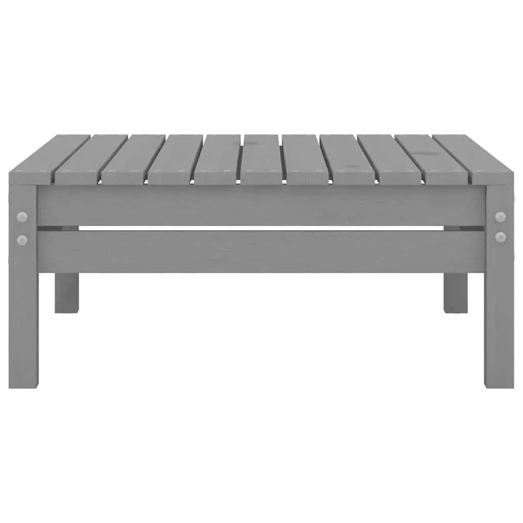 Garden Lounge Set 3 Piece Grey Solid Wood Pine Outdoor Furniture Modular