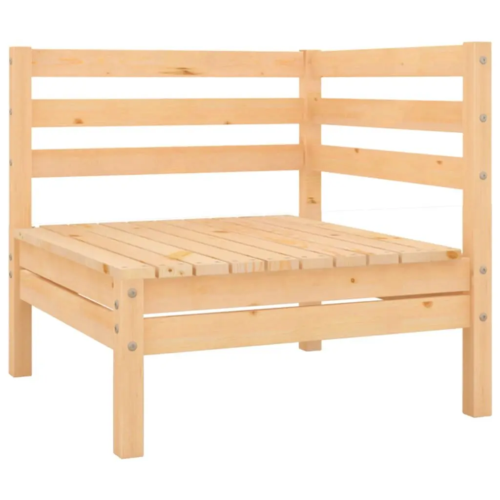 4 Piece Garden Lounge Set Brown Solid Pinewood Modular Outdoor Furniture