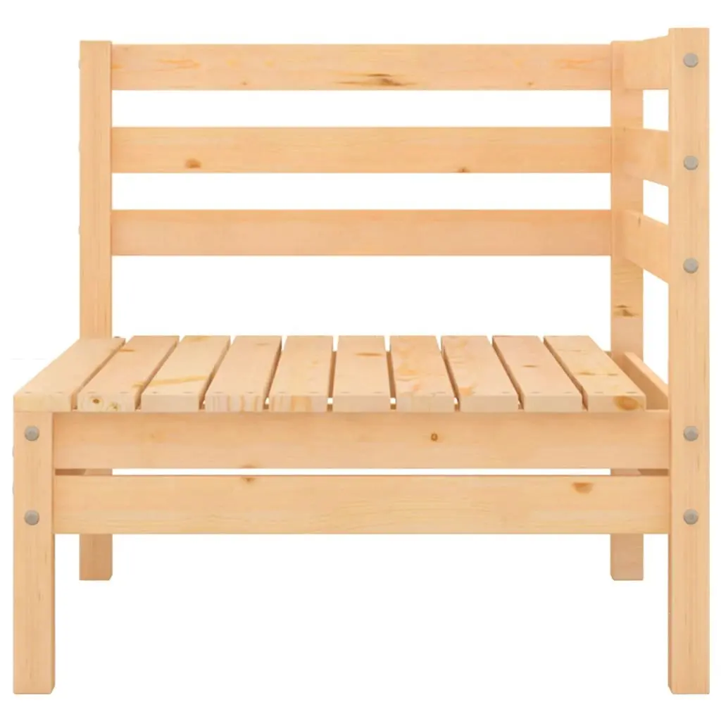 4 Piece Garden Lounge Set Brown Solid Pinewood Modular Outdoor Furniture