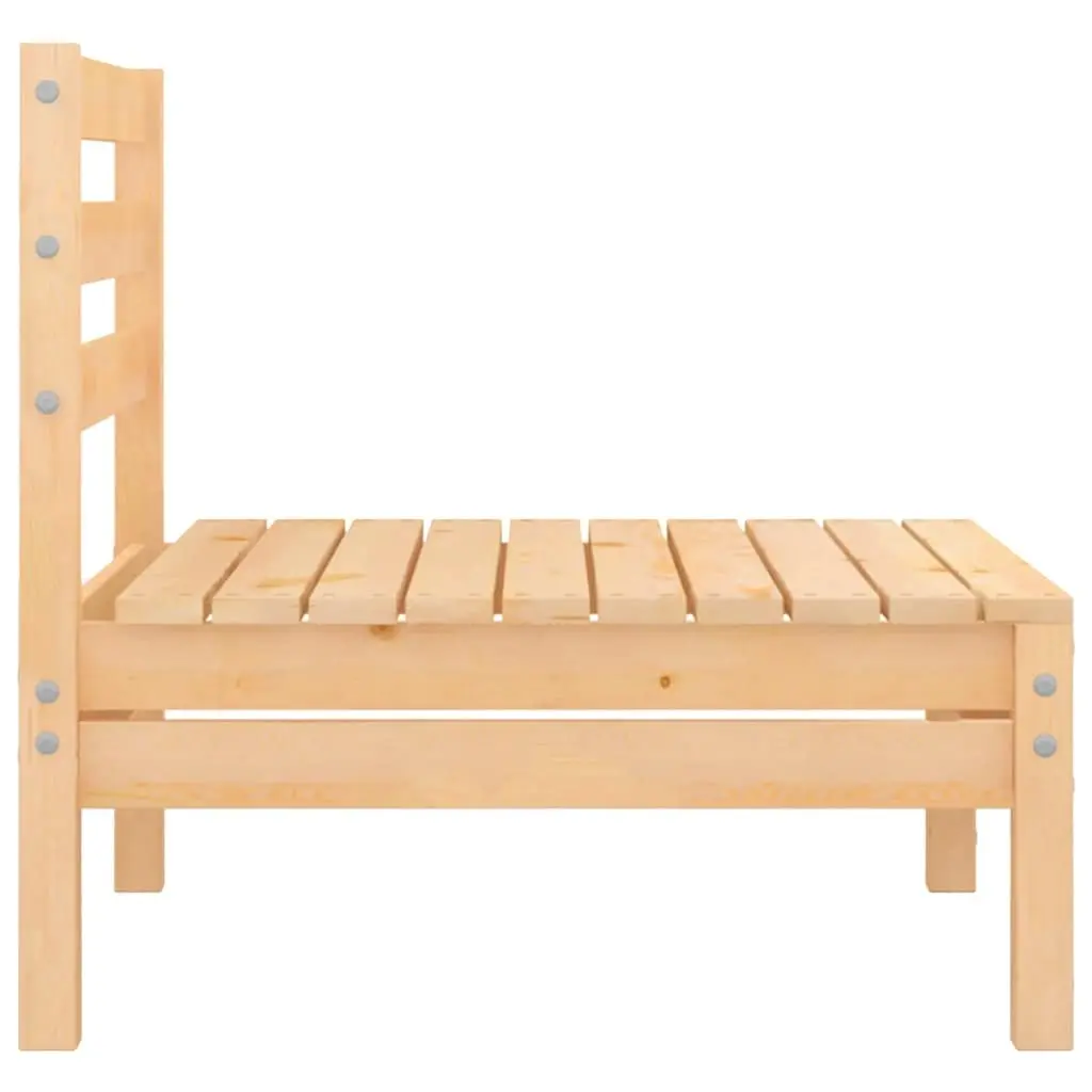 4 Piece Garden Lounge Set Brown Solid Pinewood Modular Outdoor Furniture