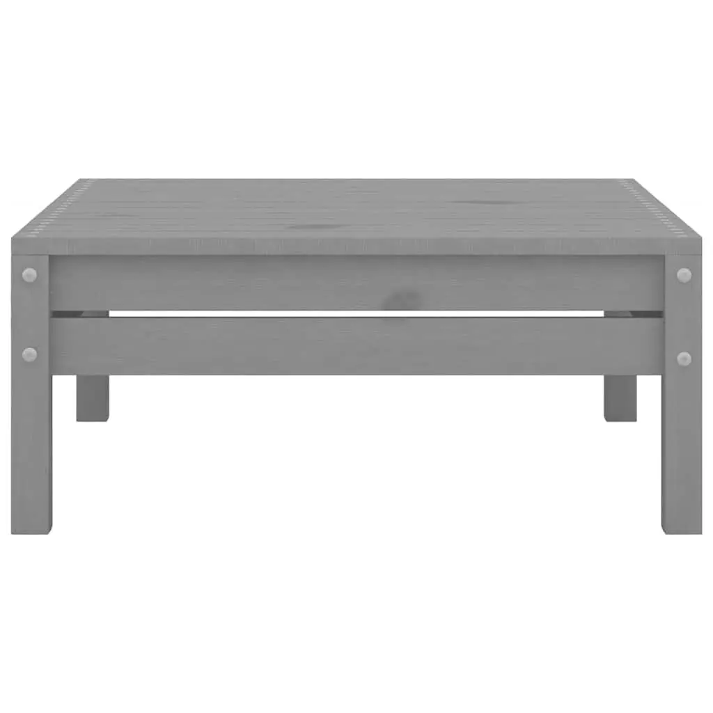 Garden Lounge Set 3 Piece Grey Outdoor Furniture Modular Solid Wood Patio