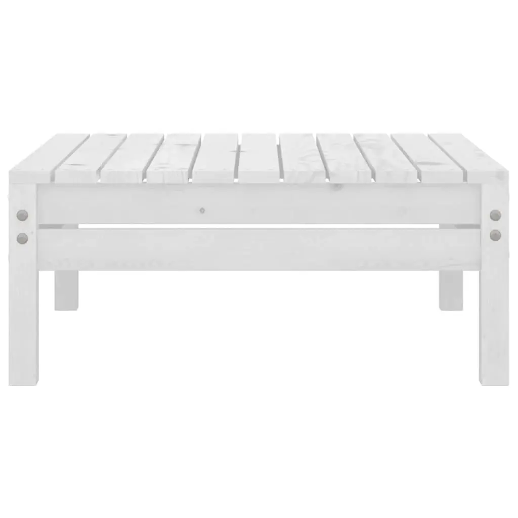 Garden Lounge Set 4 Piece White Solid Pinewood Outdoor Furniture Modular
