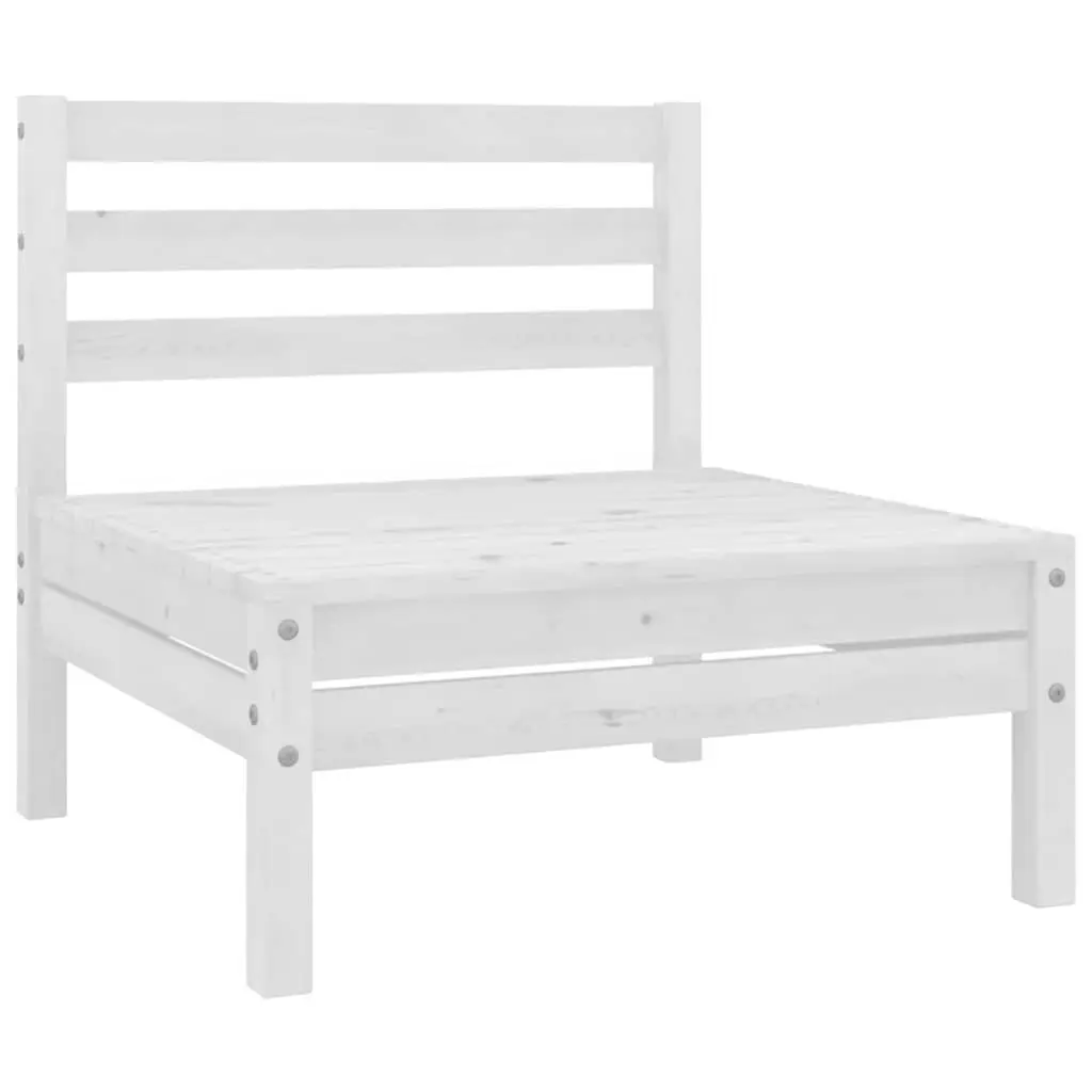 Garden Lounge Set 5 Piece Wooden Outdoor Sofa Patio Furniture White