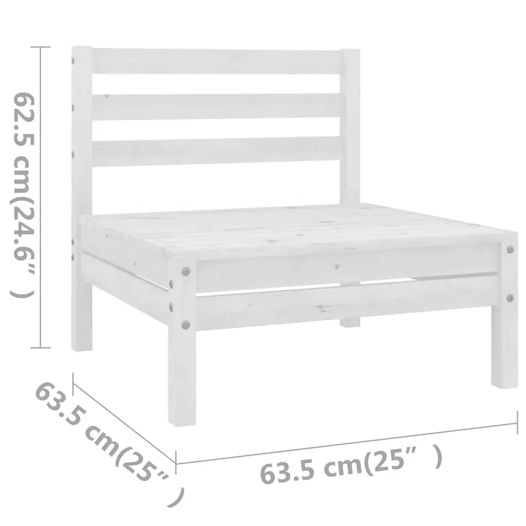 Garden Lounge Set 5 Piece Wooden Outdoor Sofa Patio Furniture White