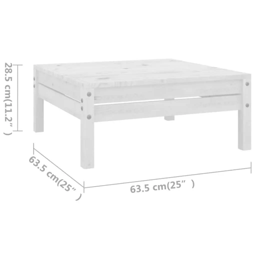 5 Piece Solid Pinewood Lounge Set in White