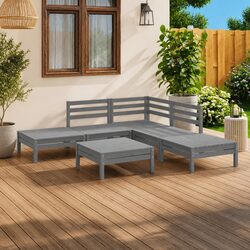 6 Piece Pinewood Lounge Set - Enjoy Your Outdoors