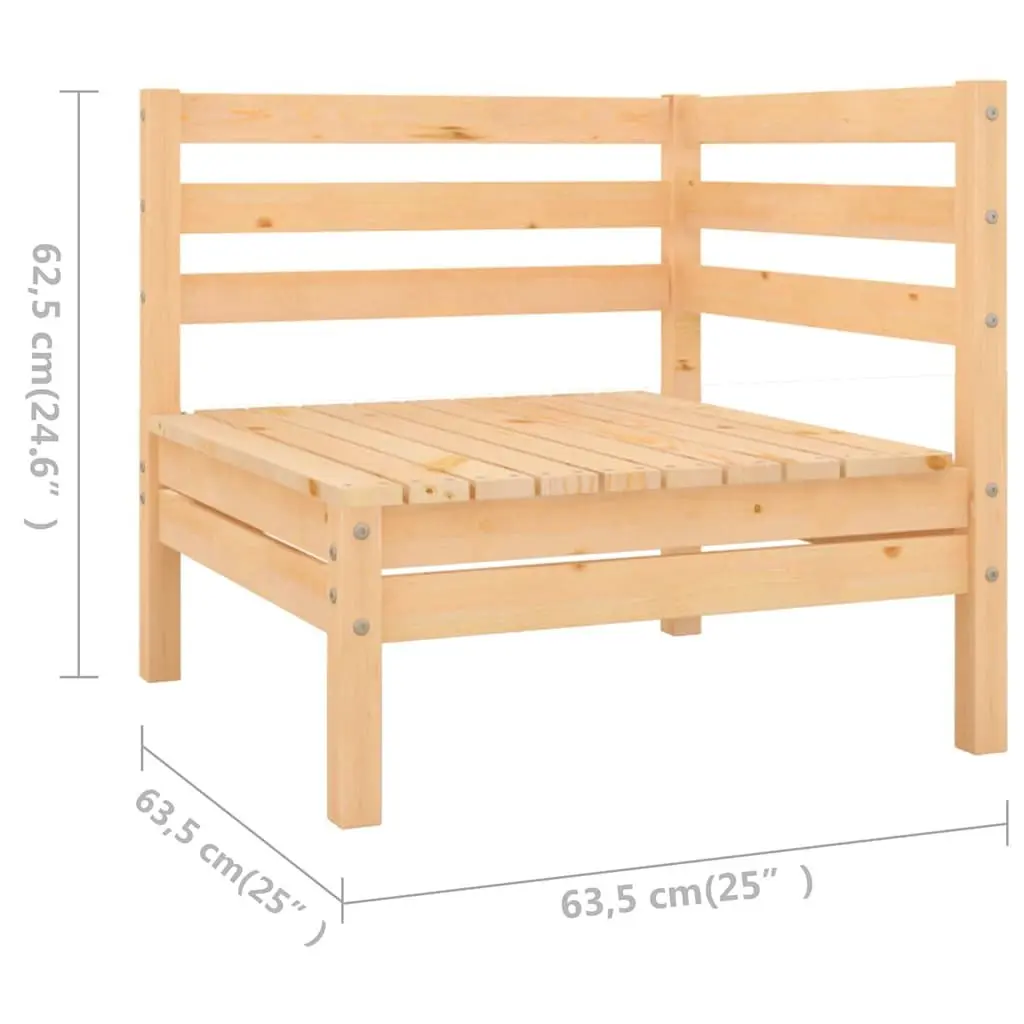 7 Piece Wooden Garden Lounge Set Pallet Design Outdoor Furniture Brown Sofa