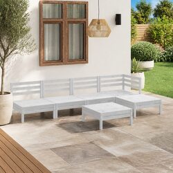Compact 6 Piece Garden Lounge Set for Outdoor Use