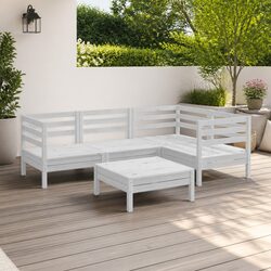 Concise 5 Piece Wooden Lounge Set for the Outdoors