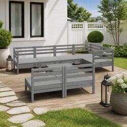 Concise and Modern 8-Piece Garden Lounge Set