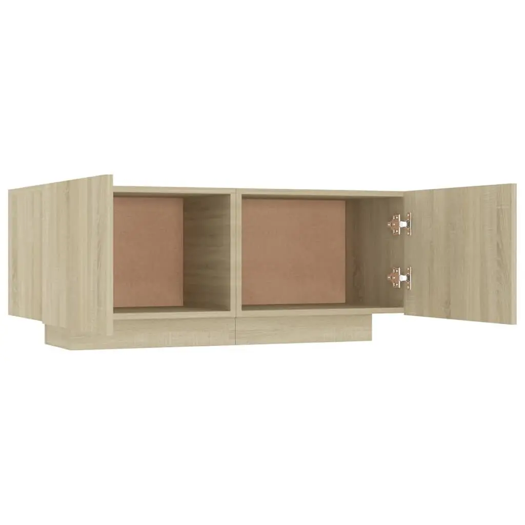 Bedside Table Brown Engineered Wood Spacious Storage Nightstand