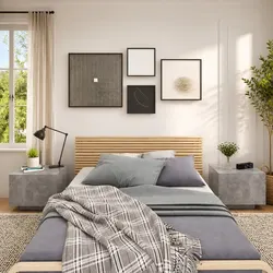 Concise Grey Bedside Cabinet with Storage