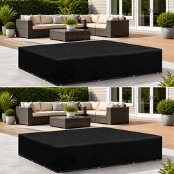 Outdoor Furniture Cover Set: 2 Durable Black Protectors