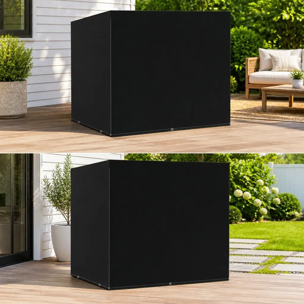 Swing Bench Cover Set 2 pcs Outdoor Furniture Protection with Eyelets Fastening
