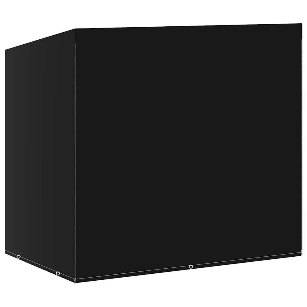 Swing Bench Cover Set Black 135 x 105 x 175 cm Durable Water-Resistant UV-Resistant with Eyelets Fastening