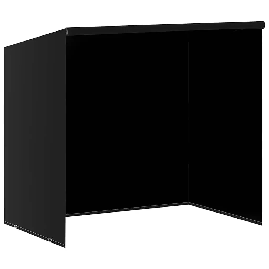 Swing Bench Cover Set Black 135 x 105 x 175 cm Durable Water-Resistant UV-Resistant with Eyelets Fastening