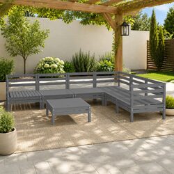 7 Piece Garden Lounge Set: Compact and Stylish