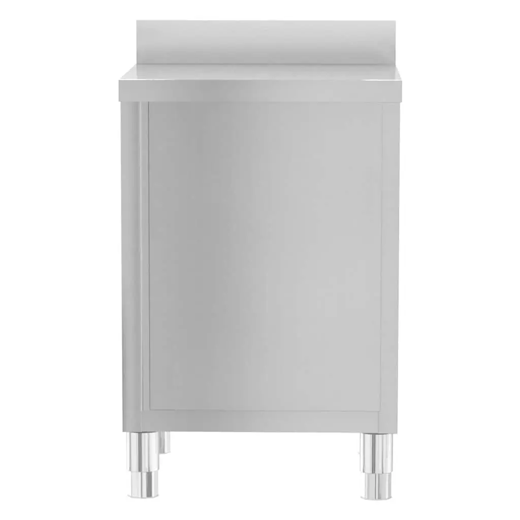 Stainless Steel Storage Cabinets Commercial Kitchen Set 3 Pieces Adjustable Feet Backsplash Water Pipe Hole