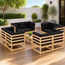 9 Piece Garden Lounge Set: Easy Comfort & Style