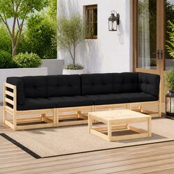 Compact 5 Piece Garden Lounge Set for Outdoor Living