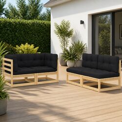 4 Piece Garden Lounge Set: Stylish and Sturdy