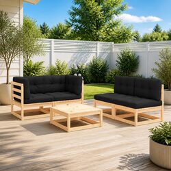 Garden Lounge Set 5 Piece Outdoor Furniture Patio Sofa Relaxation Anthracite